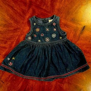 Baby Gap Denim Embroidered Jumper. Size 3-6 months.